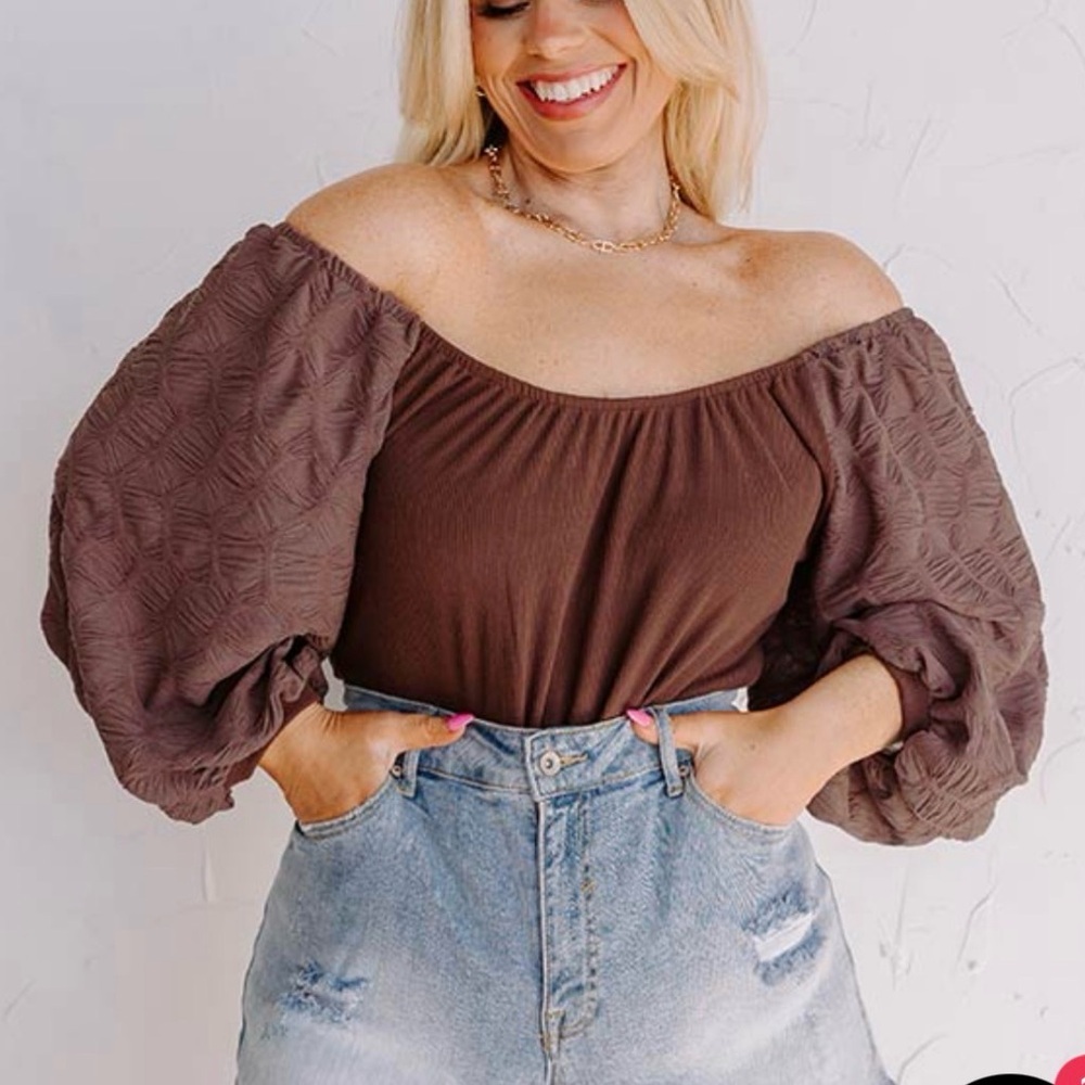 Impressions NWT brown bodysuit, large